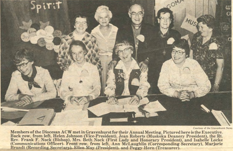 Annual ACW Diocesan Meeting in Gravenhurst, 1979