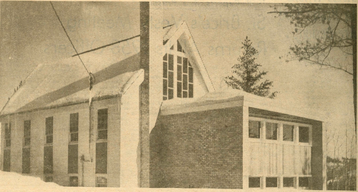 All Saints' Anglican Church building from the side, 1959