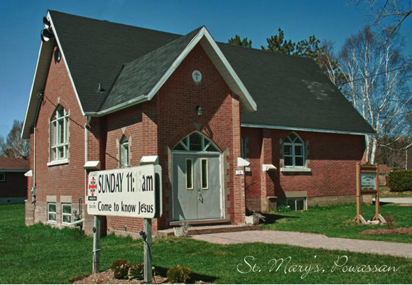 St. Mary's Anglican Church (Powassan, Ont.), front, present day