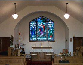 St. Mary's Anglican Church (Powassan, Ont.), interior, colour