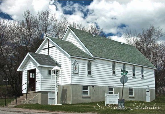 St. Peter's Anglican Church (Callander, Ont.), front, right side view